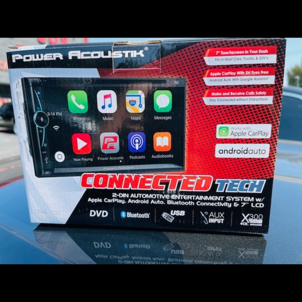Power Acoustik 2 Din CPAA-70D CD DVD Player Androi
